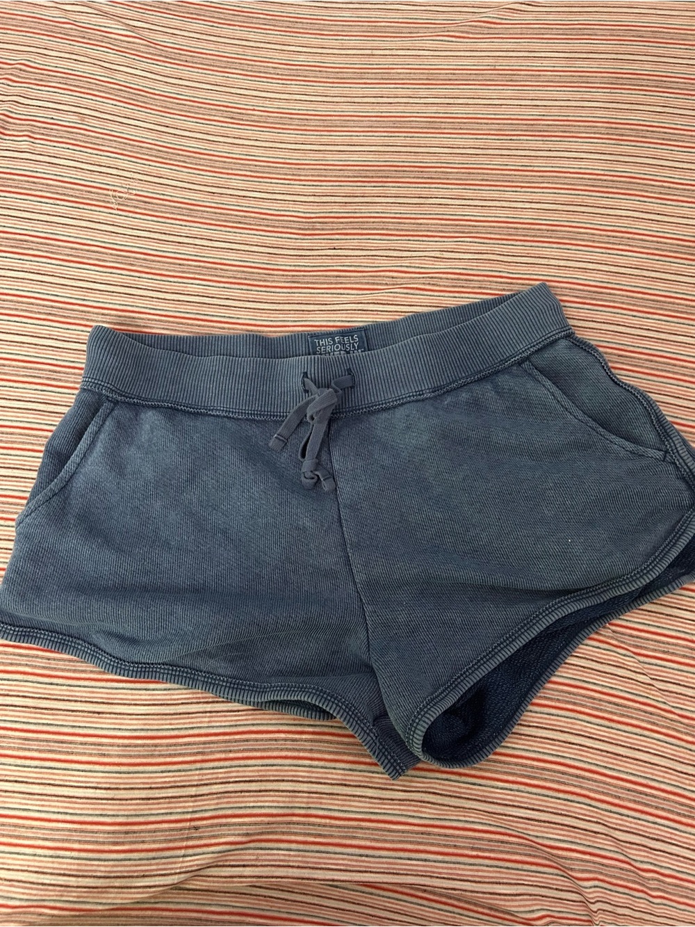 American Eagle Outfitters Navy Knit Drawstring Athletic Shorts